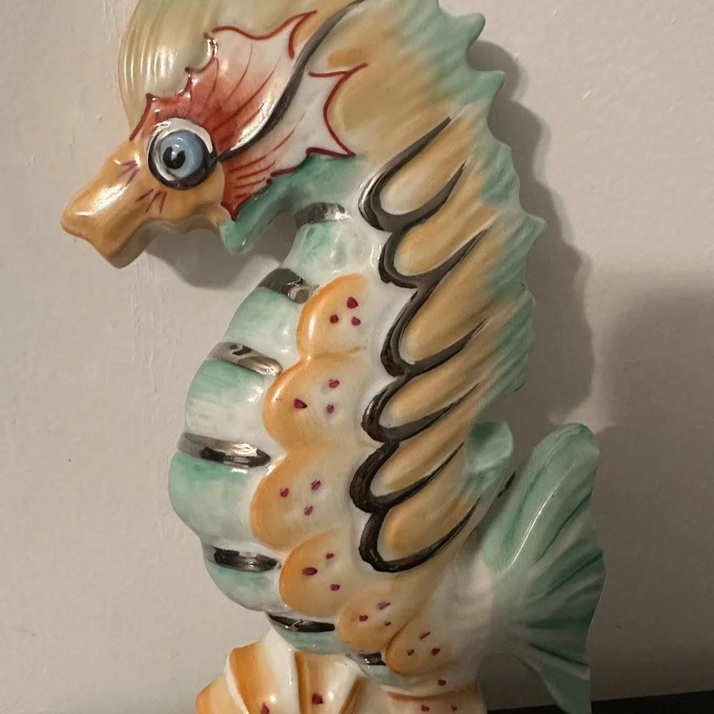 SEAHORSE Porcelain Towel Ring Wall Mount